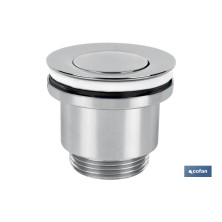 Válvula Click-Clack | Fabricada en Latón Cromado | Rosca 1 1/4 | Incluye Tapón Pequeño de Ø37 mm