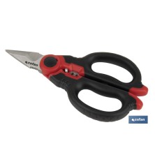 Tijeras de electricista profesional | Con longitud 160 mm  | Con accesorios pelacables y de crimpar)