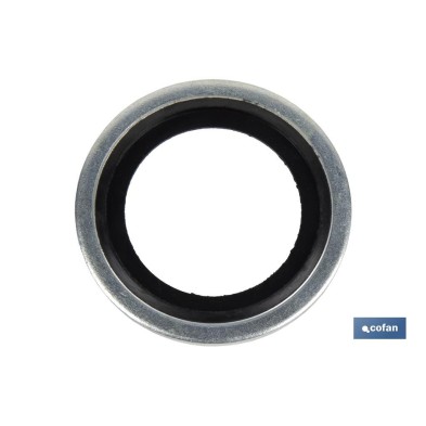 Arandela Metal Goma | Fabricada en Acero Zincado y NBR | Varias Medidas de Interior y Exterior