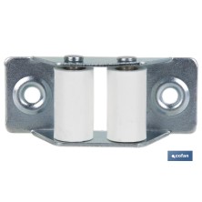 Pasacintas Metálico | Con dos rodillos de Nylon | Diferentes medidas