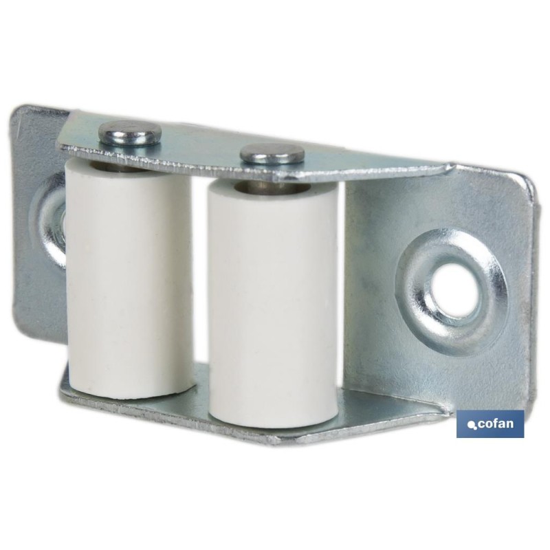 Pasacintas Metálico | Con dos rodillos de Nylon | Diferentes medidas