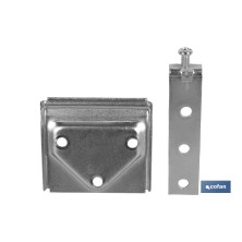 Set Colgador para Armario | Fabricado en Acero Zincado | Medida 53 mm