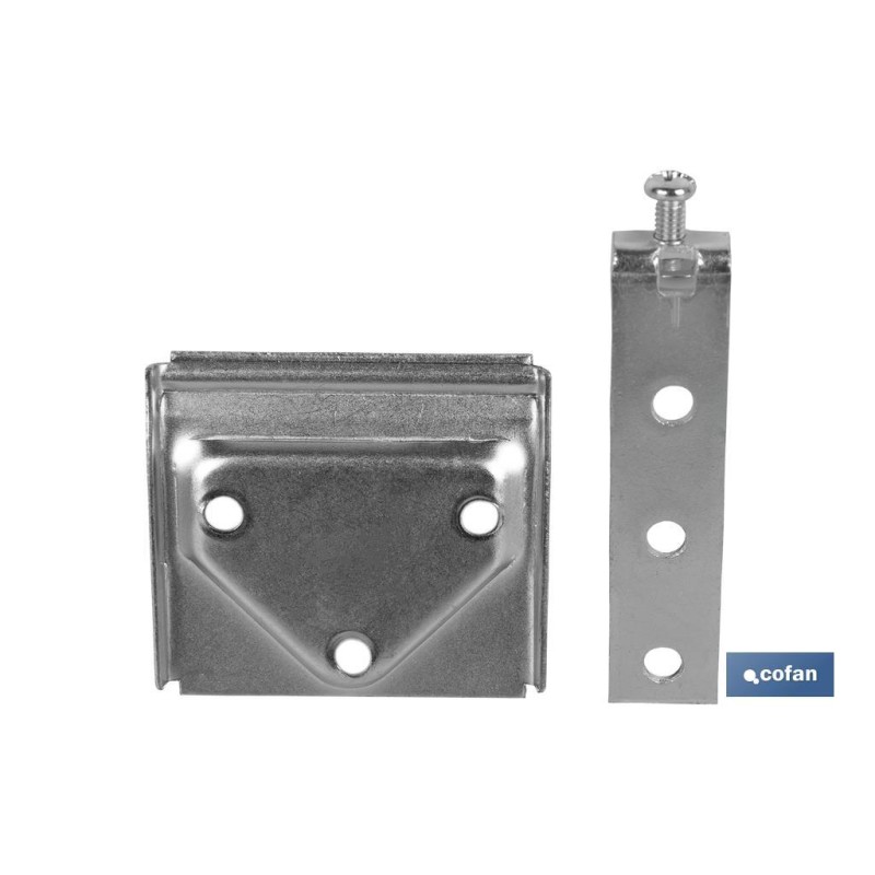 Set Colgador para Armario | Fabricado en Acero Zincado | Medida 53 mm