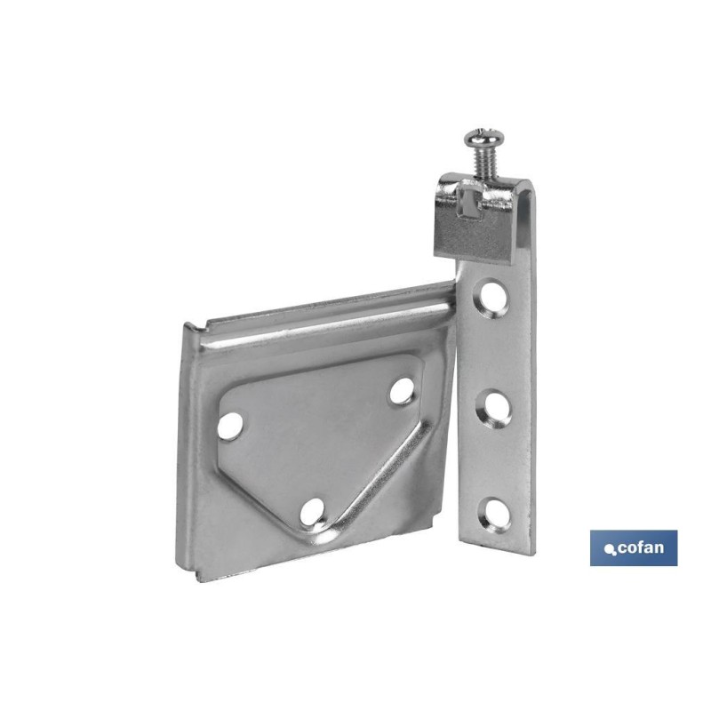 Set Colgador para Armario | Fabricado en Acero Zincado | Medida 53 mm