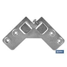 Colgador de escuadra doble | Fabricado en Acero Zincado | Medidas de 59 x 59 mm