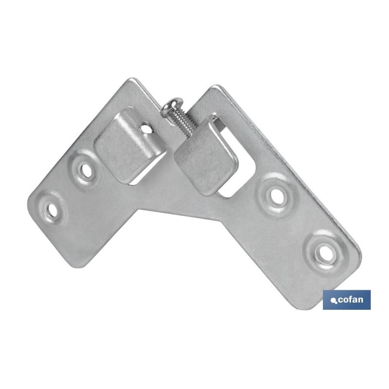 Colgador de escuadra doble | Fabricado en Acero Zincado | Medidas de 59 x 59 mm