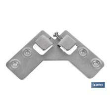 Colgador de escuadra doble | Fabricado en Acero Zincado | Medidas de 59 x 59 mm