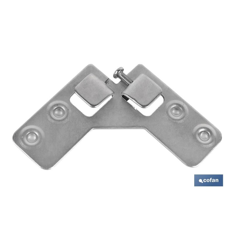 Colgador de escuadra doble | Fabricado en Acero Zincado | Medidas de 59 x 59 mm