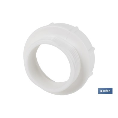 Adaptador Convertidor 1 1/4 macho - 1 1/2 hembra | Para aplicar a tubo flexible | Accesorio de Fontanería