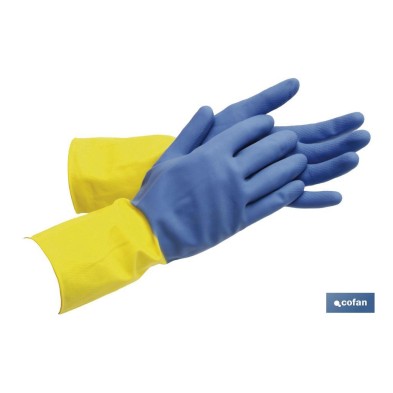 Guantes de menaje reforzados | 100 % de látex | Ideal para el contacto con detergentes, solventes y productos químicos