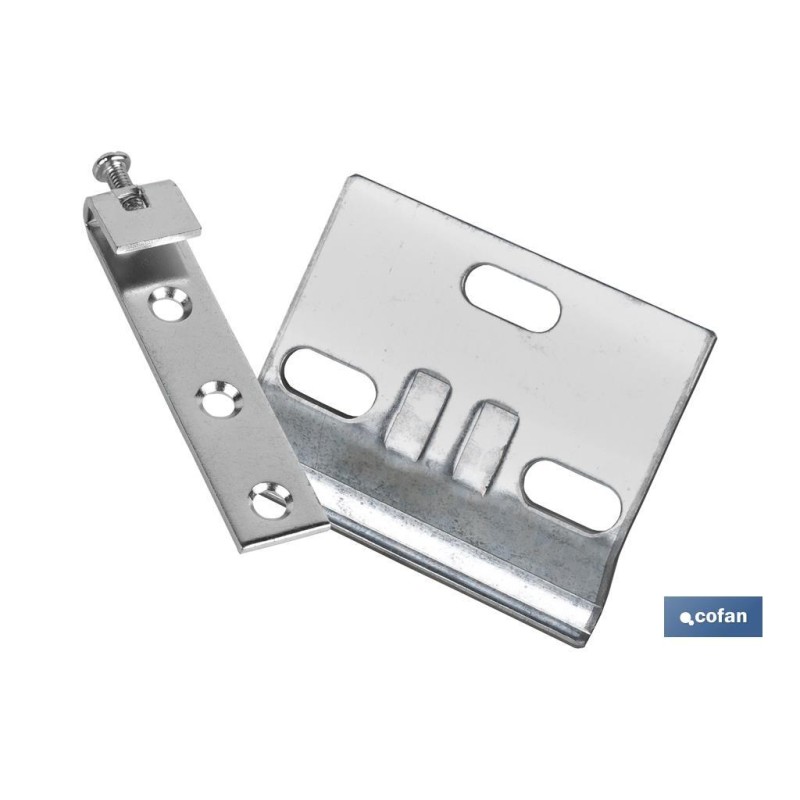 Set Colgador de Armarios | Acabado Zincado | Medida: 60 mm