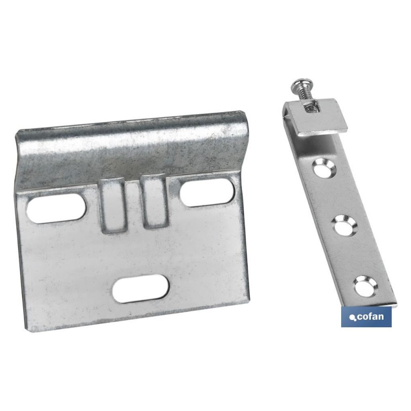 Set Colgador de Armarios | Acabado Zincado | Medida: 60 mm