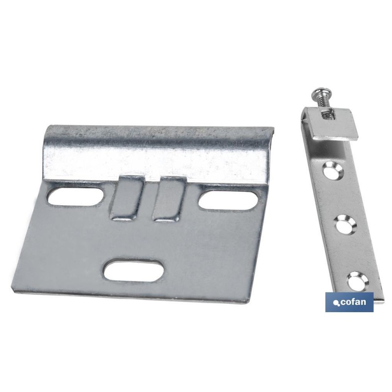 Set Colgador de Armarios | Acabado Zincado | Medida: 60 mm