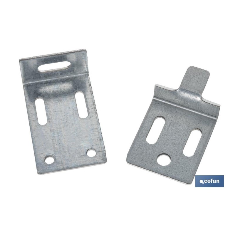 Set Colgador de Escuadra para Espejos | Medida: 30 mm | Acero Galvanizado