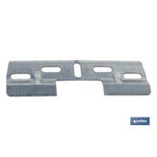 Placa Doble para Colgar y Fijar en Mobiliario | Medidas: 130 mm y Hueco: 42 mm