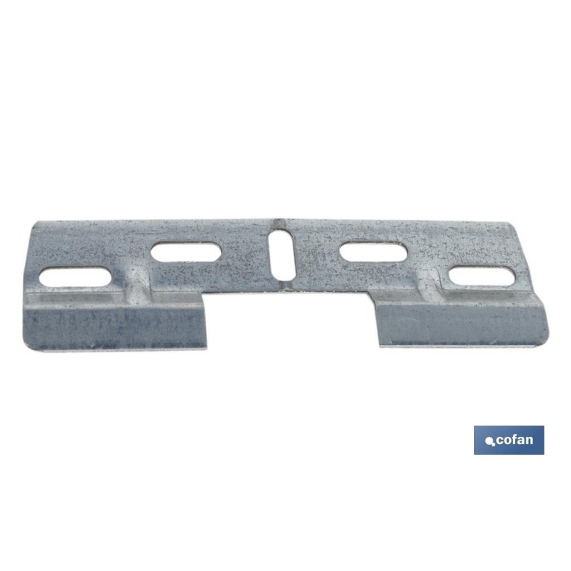 Placa Doble para Colgar y Fijar en Mobiliario | Medidas: 130 mm y Hueco: 42 mm