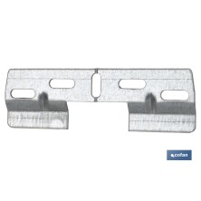 Placa Doble para Colgar y Fijar en Mobiliario | Medidas: 130 mm y Hueco: 42 mm