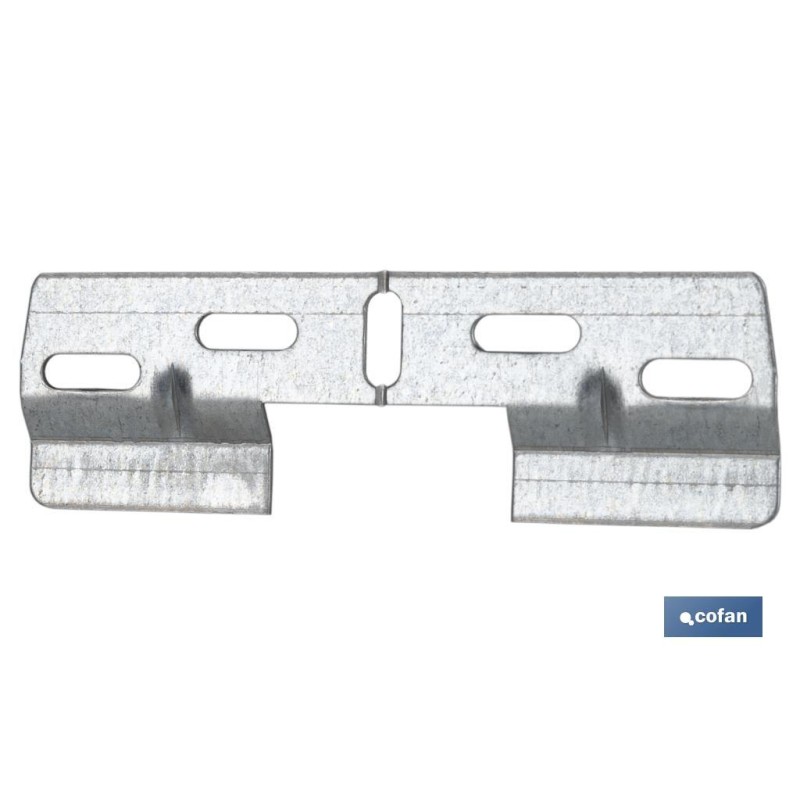 Placa Doble para Colgar y Fijar en Mobiliario | Medidas: 130 mm y Hueco: 42 mm