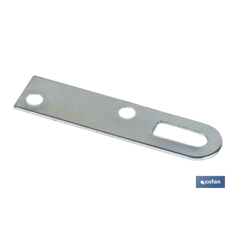 Chapa Colgador para Sujeción | Medida: 17 x 70 mm | Acero Galvanizado