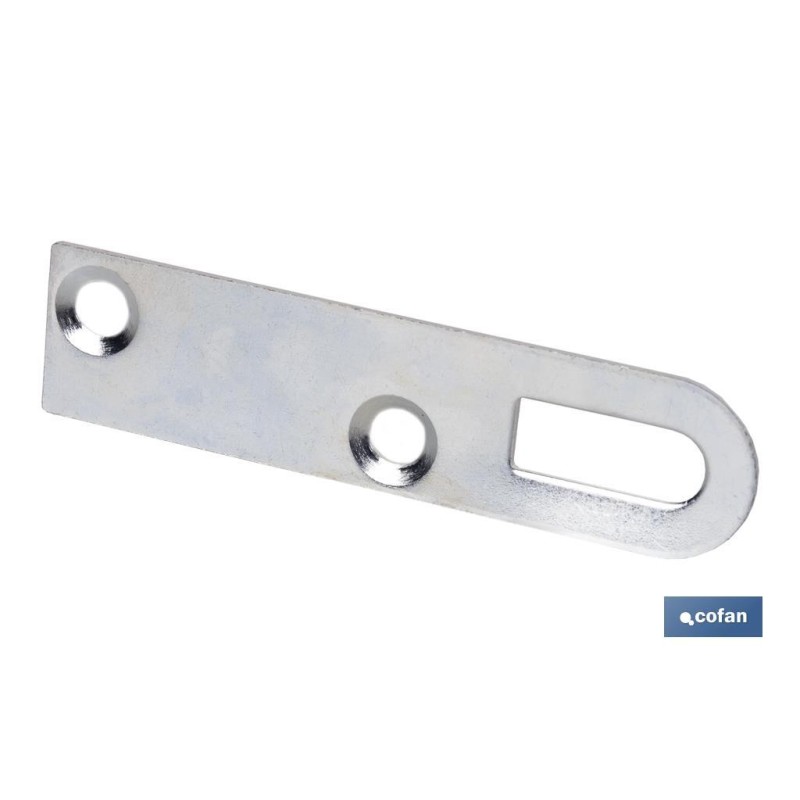 Chapa Colgador para Sujeción | Medida: 17 x 70 mm | Acero Galvanizado