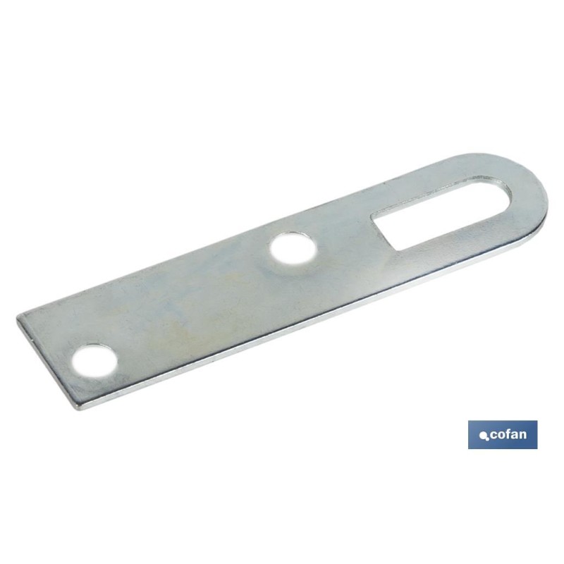 Chapa Colgador para Sujeción | Medida: 17 x 70 mm | Acero Galvanizado