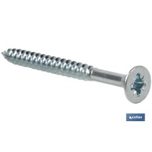 Tornillo rosca madera | Pozidrive DIN Zincado 7505A | Diferentes medidas