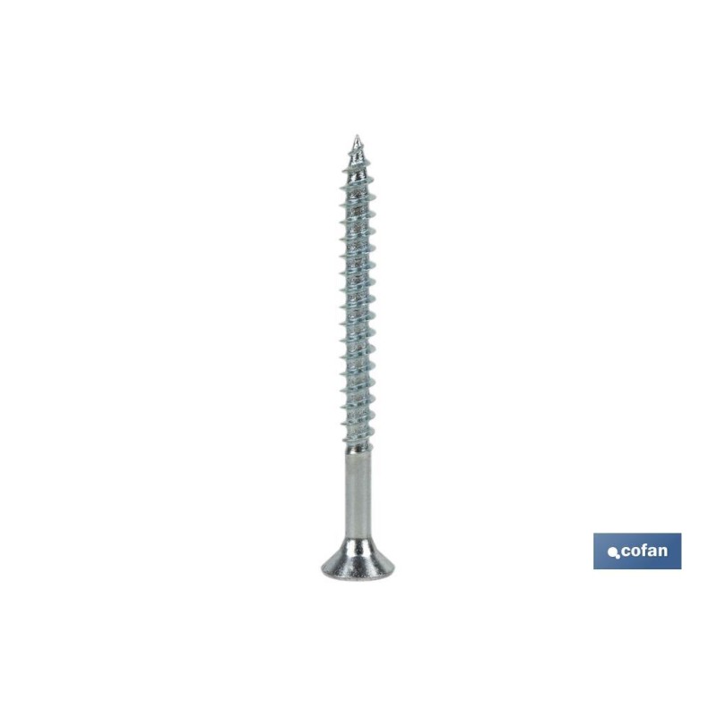 Tornillo rosca madera | Pozidrive DIN Zincado 7505A | Diferentes medidas