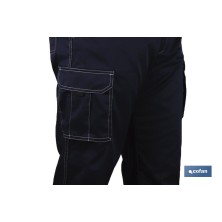 Pantalón de Trabajo Elástico Tipo Denim | Tallas de la 38 a la 64 | Color Azul Marino