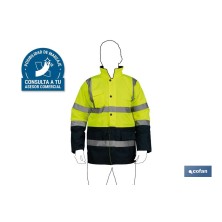 Parka de Alta Visibilidad | Tallas desde la S hasta la XXXL | Color Amarillo y Azul