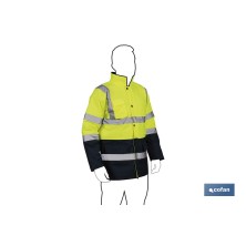 Parka de Alta Visibilidad | Tallas desde la S hasta la XXXL | Color Amarillo y Azul