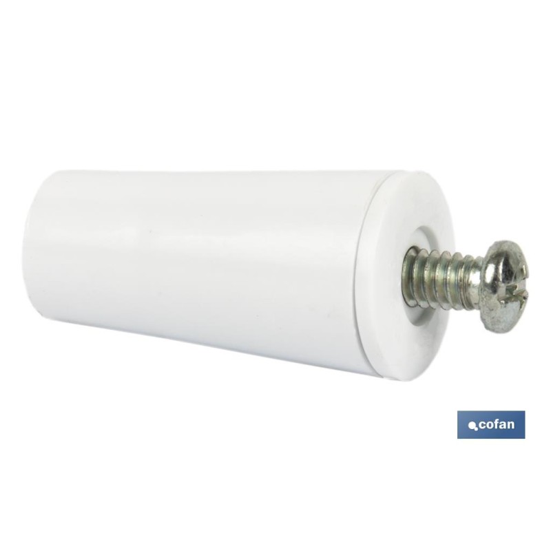 Tope para persianas en PVC | Medida 40 mm | Incluye tornillo métrica 6 | Disponible en varios colores