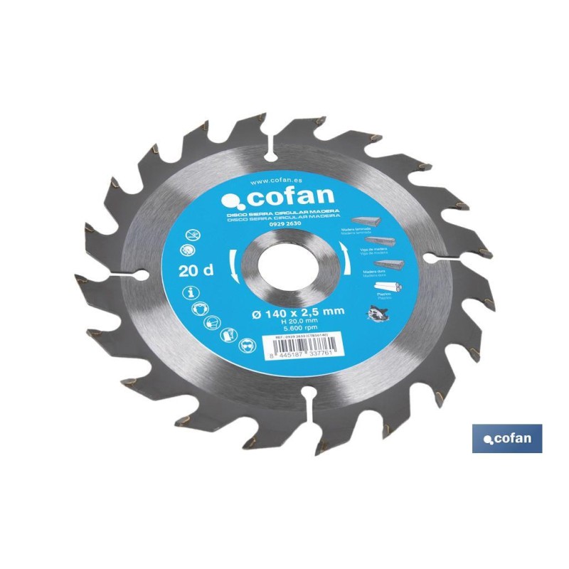 Hoja de sierra circular | Disco de corte para madera | Diferentes números de dientes | Amplia variedad de medidas