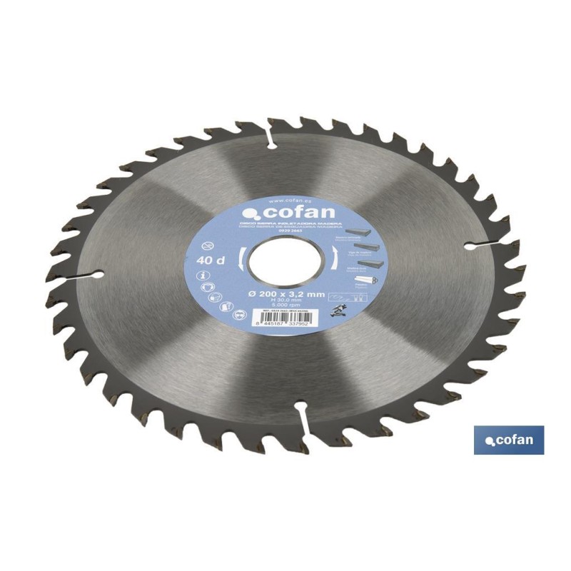 Hoja de sierra ingletadora | Disco de corte para madera | Variación de dientes | Diferentes medidas