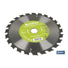 Hoja de sierra ingletadora | Disco de corte para madera y metal | Diferentes dientes: 24, 28 y 32 | Varias medidas