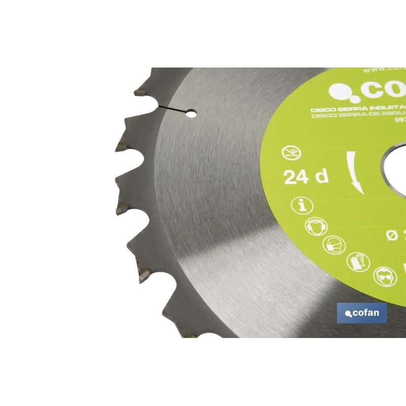 Hoja de sierra ingletadora | Disco de corte para madera y metal | Diferentes dientes: 24, 28 y 32 | Varias medidas