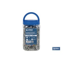 Pack de 500 Tacos de Golpe con Collarín Avelladado | Medidas: Ø6 mm x 40 mm