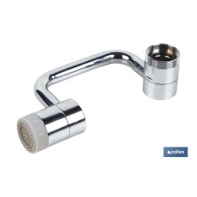 Aireador de grifo con extensión giratoria universal