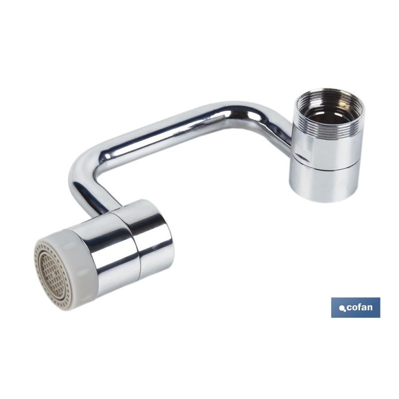 Aireador de grifo con extensión giratoria universal