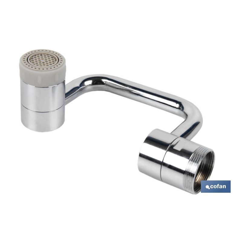 Aireador de grifo con extensión giratoria universal