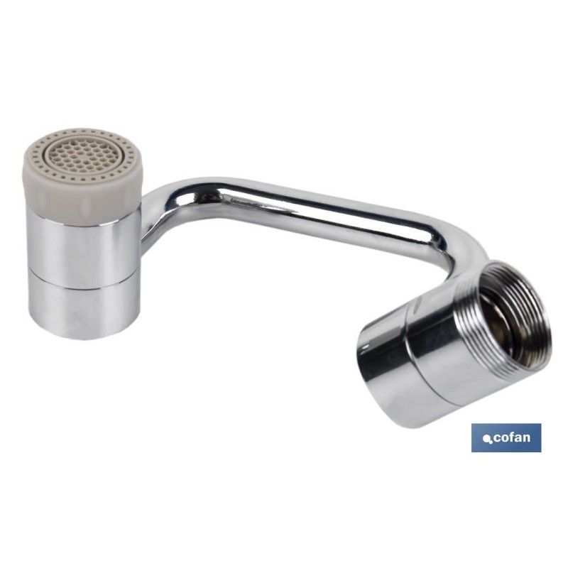 Aireador de grifo con extensión giratoria universal