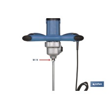Mezclador eléctrico | Agitador M14 | Varilla mezcladora incluida | 2 velocidades | Potencia: 1800 W