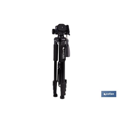 Trípode telescópico universal | 3 patas extensibles | Altura ajustable desde 49 cm hasta 149 cm | Material: ABS + aluminio | Bol