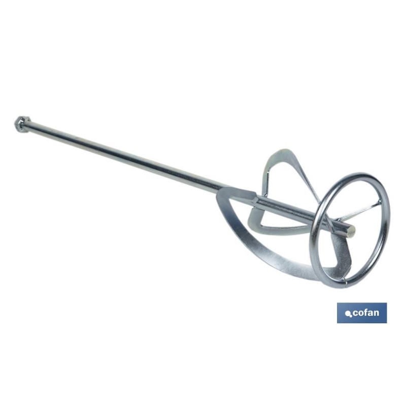 Varilla mezcladora mortero | Accesorio mezclador M14 | Adecuada para mezclar mortero o cemento | Longitud: 600 mm | Disponible e
