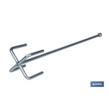 Varilla mezcladora epoxi | Accesorio mezclador M14 | Adecuada para mezclar epoxi | Medidas: Ø120 x 600 mm