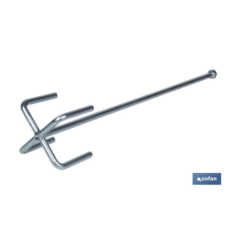 Varilla mezcladora epoxi | Accesorio mezclador M14 | Adecuada para mezclar epoxi | Medidas: Ø120 x 600 mm