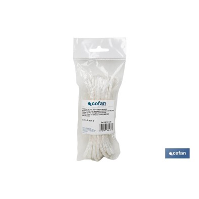 Cordón reforzado para tendederos de pared | Fabricado en poliéster | Madejas con diferentes medidas | Color: Blanco