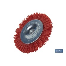 Cepillo Circular con Filamentos Abrasivos de Nylon | Diferentes medidas | Para pulir, esmerilar, eliminar óxido, etc.