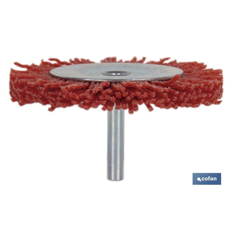 Cepillo Circular con Filamentos Abrasivos de Nylon | Diferentes medidas | Para pulir, esmerilar, eliminar óxido, etc.