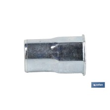 Tuercas remachables semihexagonales de fondo abierto y cabeza reducida | Gran variedad de medidas