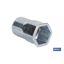 Tuercas remachables semihexagonales de fondo abierto y cabeza reducida | Gran variedad de medidas